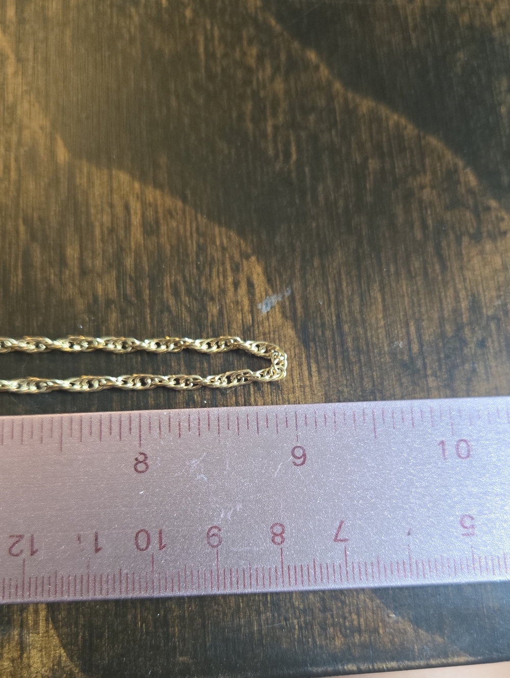 Gold Tone Rope Chain Necklace - Picture 3 of 3